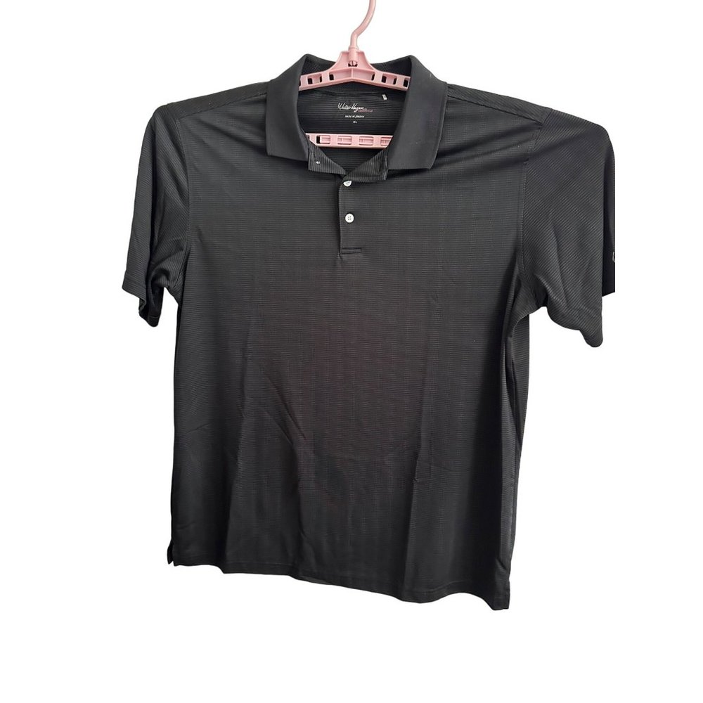Walter Hagen Essentials Golf Polo Short Sleeve Shirt Black & Gray Men's SZ XL - Picture 1 of 8